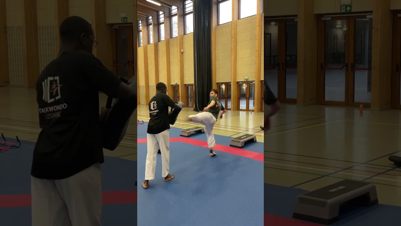 Taekwondo Stance Drop Jump to Front Kick Power Drill
