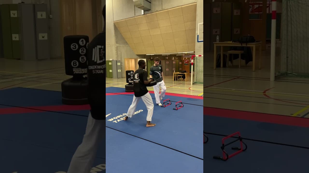 Single-Leg Lateral Jump to Back-Leg Kick for Taekwondo
